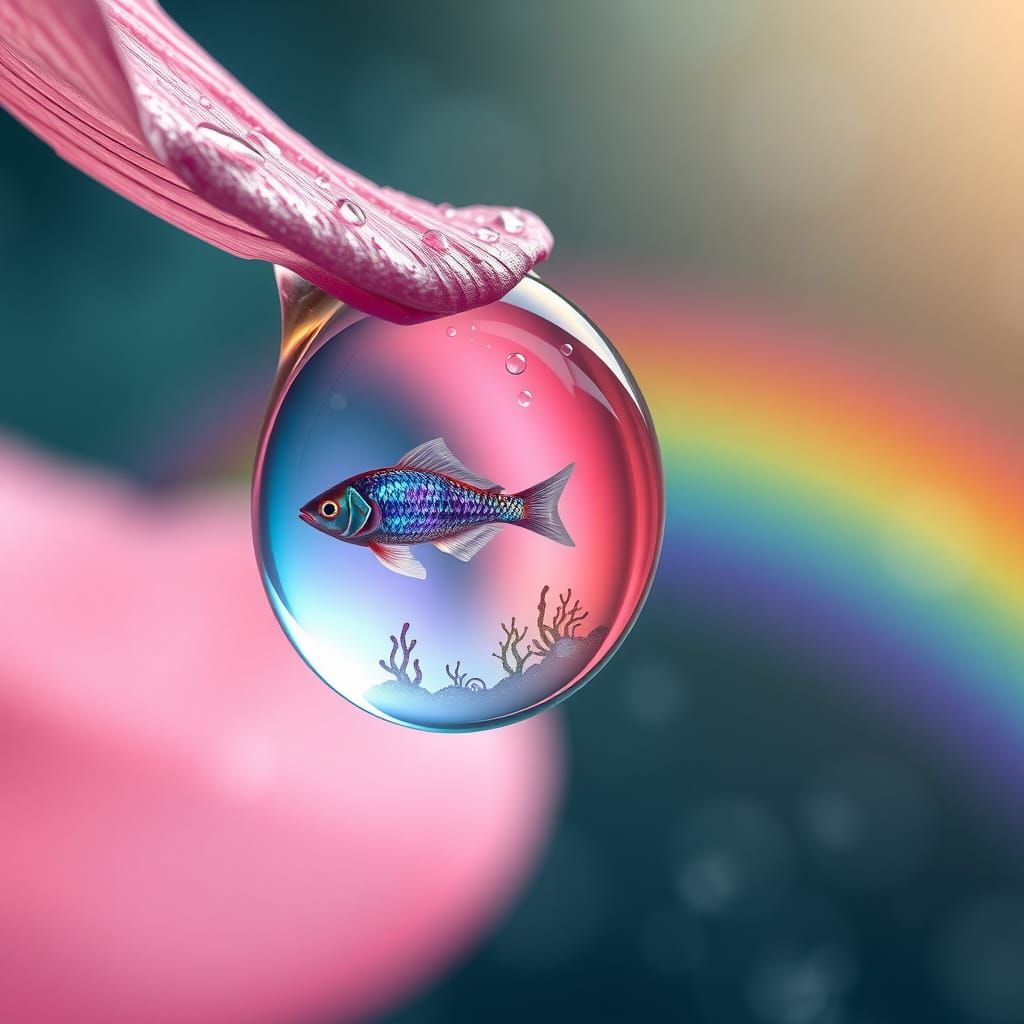 Raindrop Rainbow: Miniature Underwater World