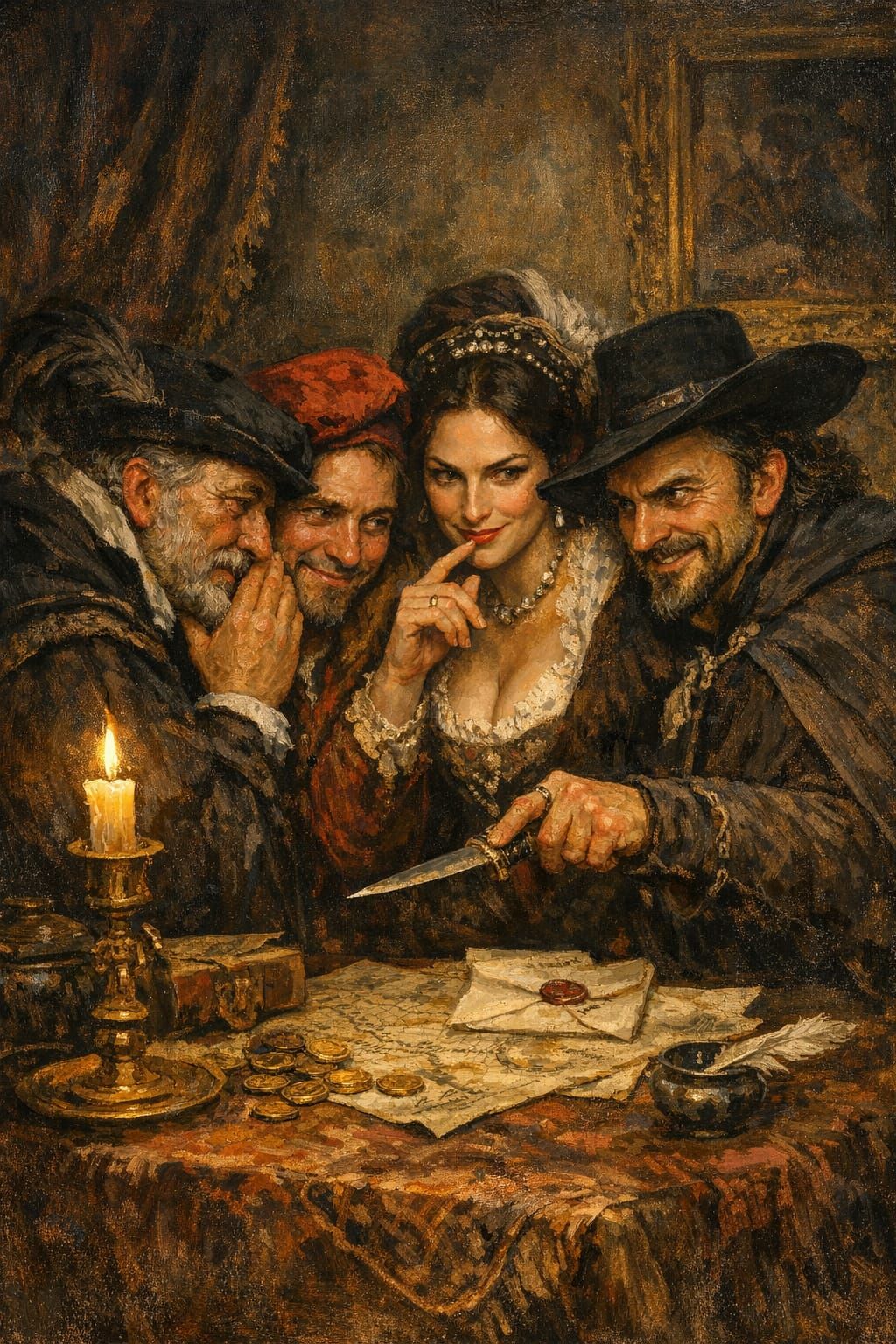 Intriguing Figures in a Mysterious Setting