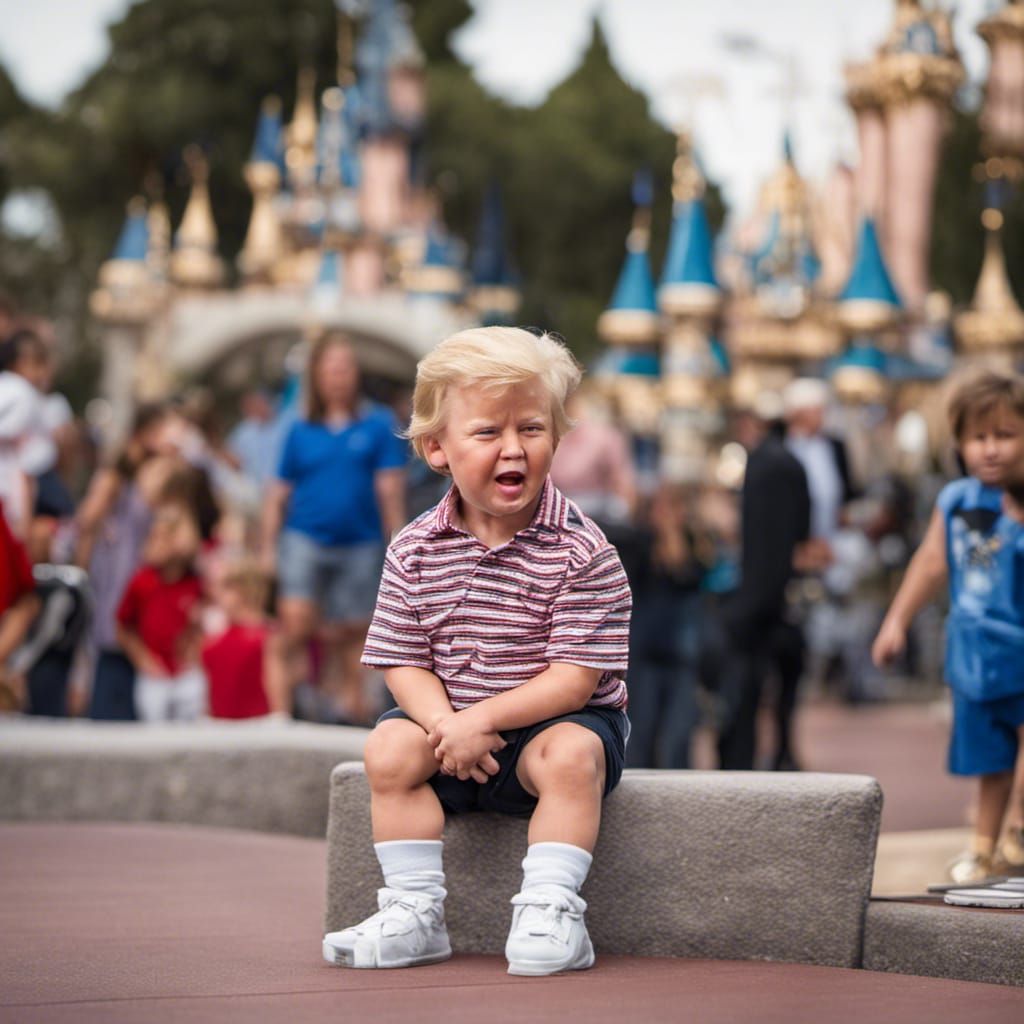 Donald Trump as Toddler at Disneyland