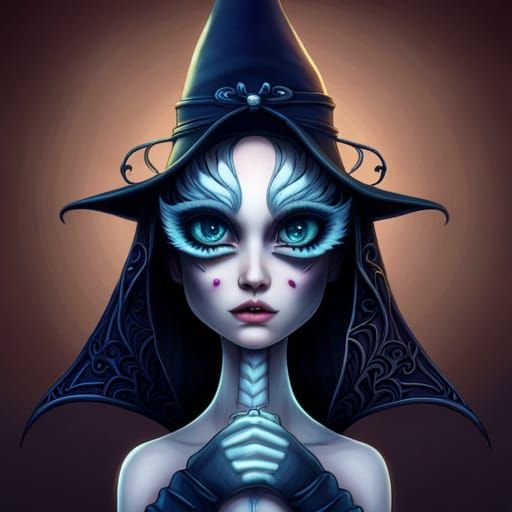 Cute Skeleton Creature with Kitten in Fantasy Art Style