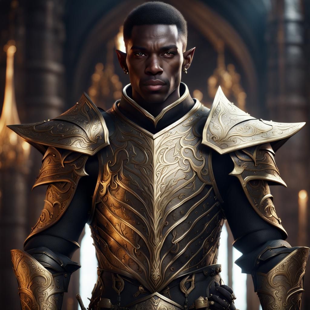 Black Elf Commander in Golden Armor