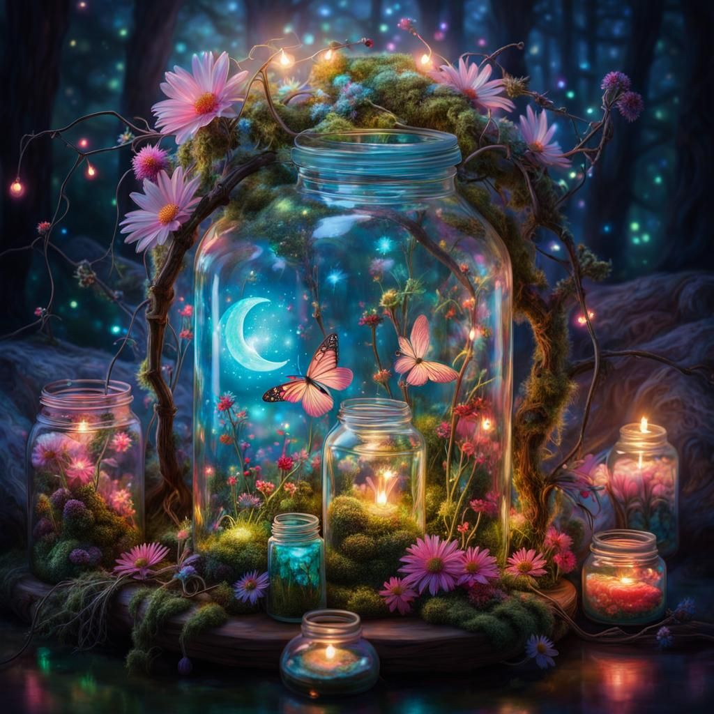 Enchanting Fae World in a Jar