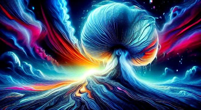 Surreal Landscape with Elastic Flora in Dali Style