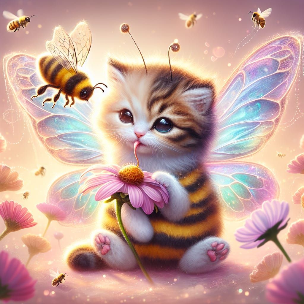 Cat-Bee-Butterfly Hybrid