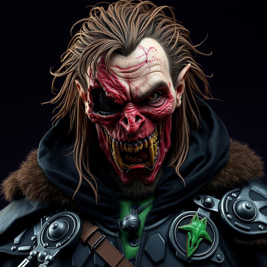 Twisted Human Lord in Dark Fantasy Armor