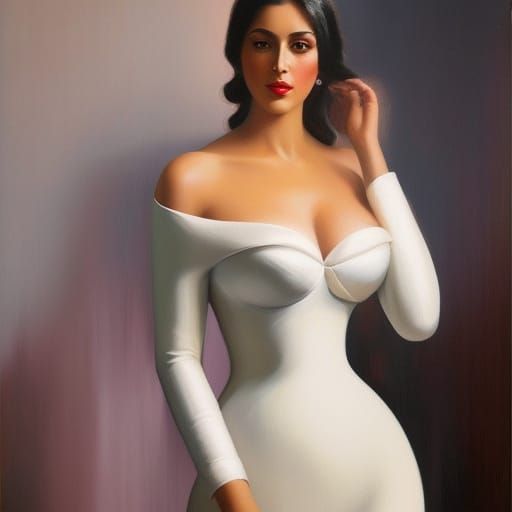 Elegant European Woman in Impressionist Portrait