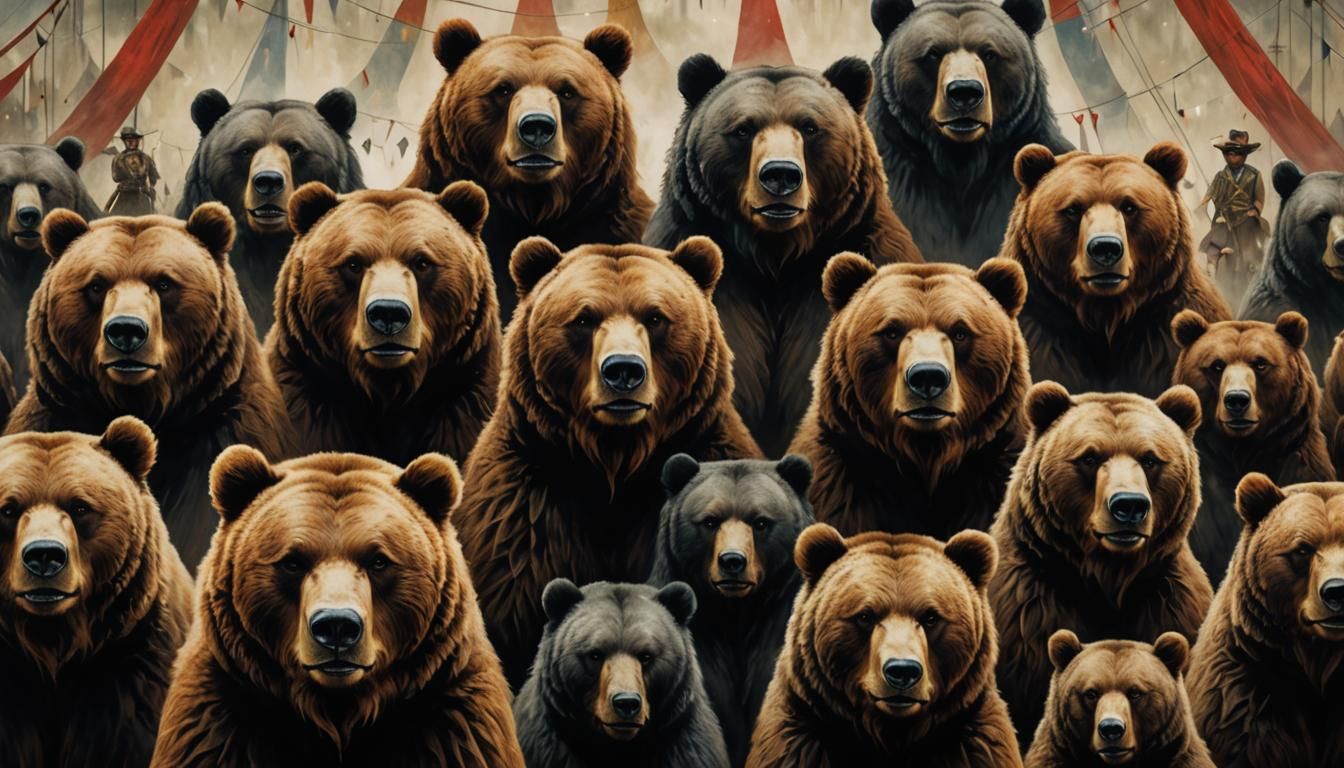 Demonic Cyborg Bear in Volcanic Hyperspace