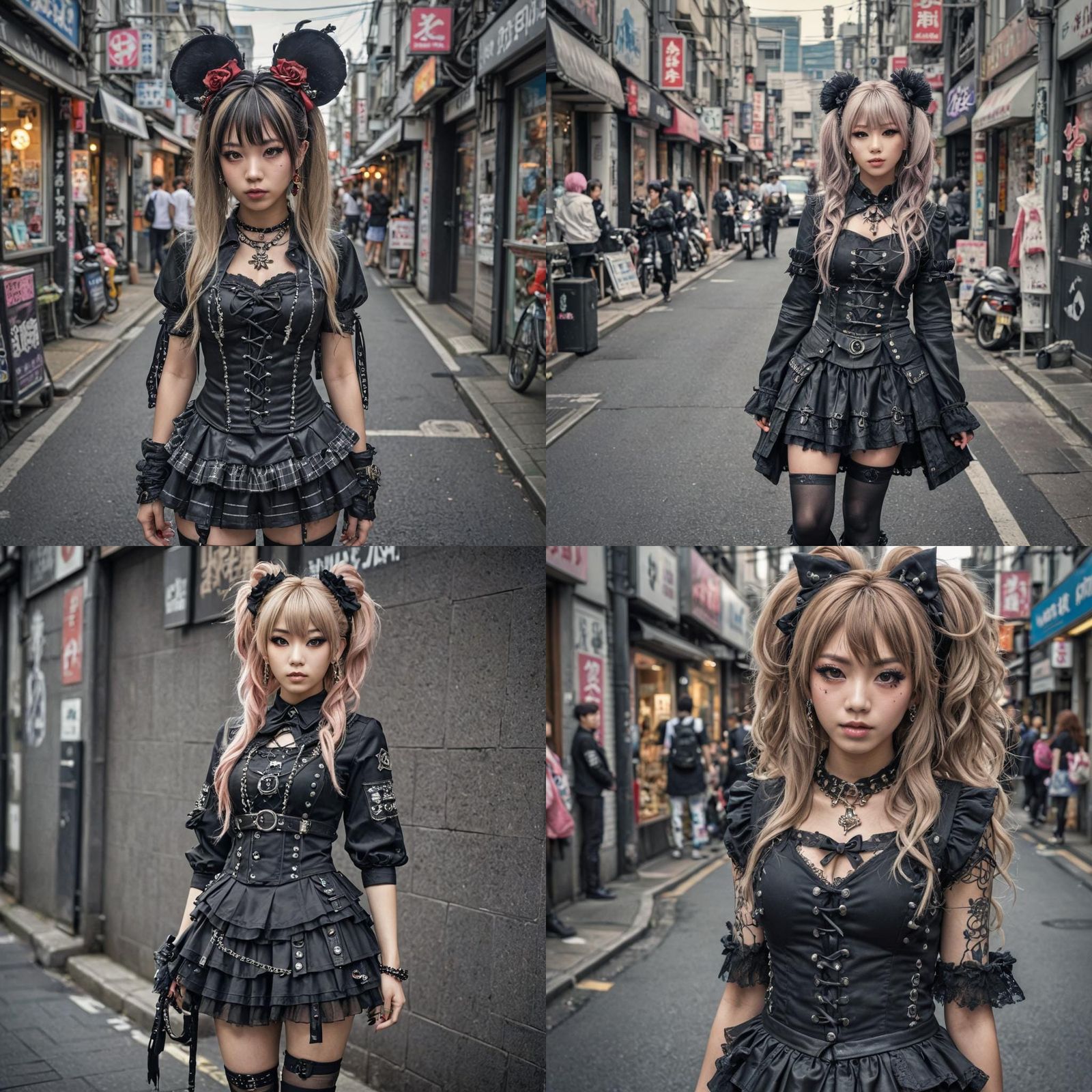 Vibrant Japanese Street Fashion: Punk Goth Harajuku