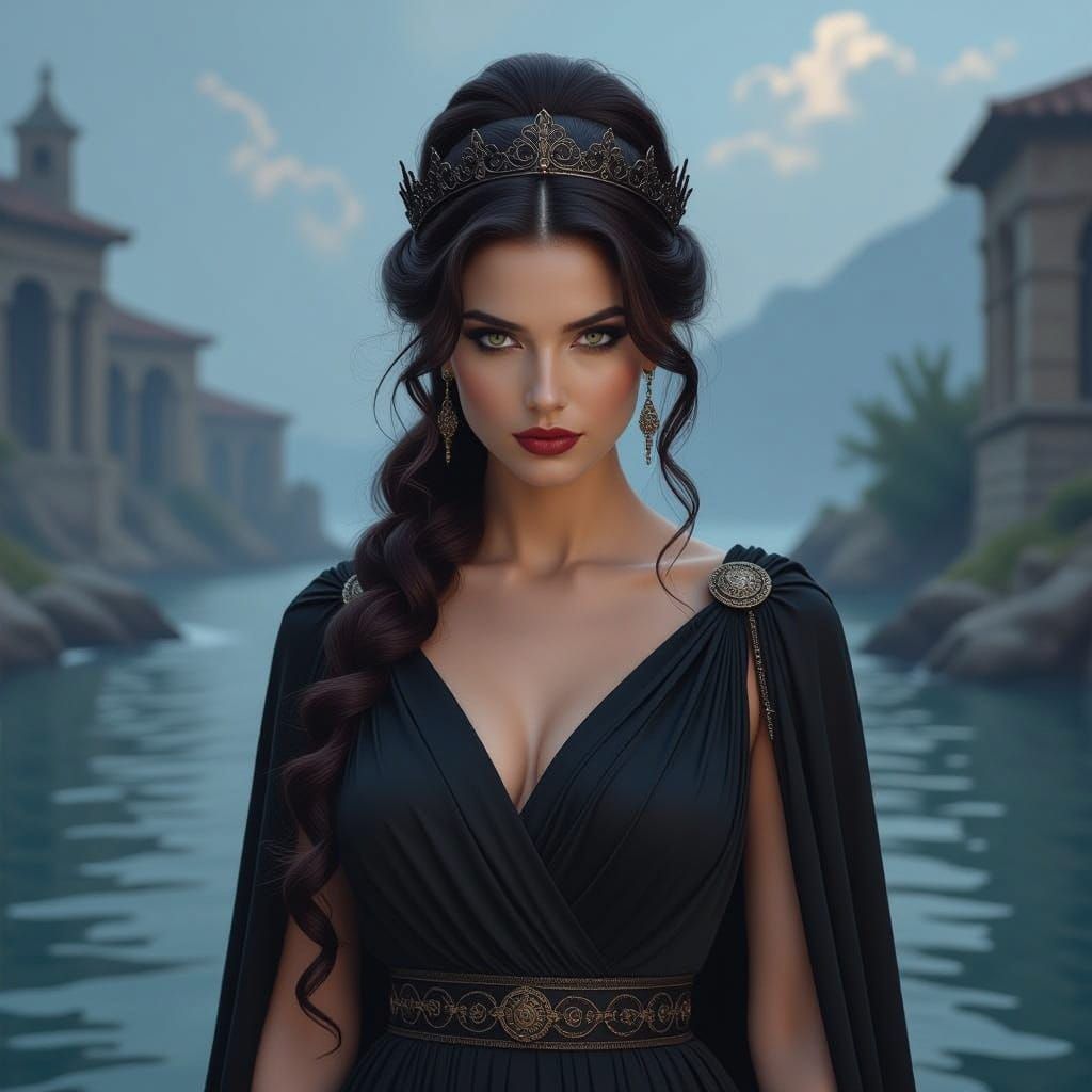 Etruscan River Goddess Letham Stares Down from the Underworl...