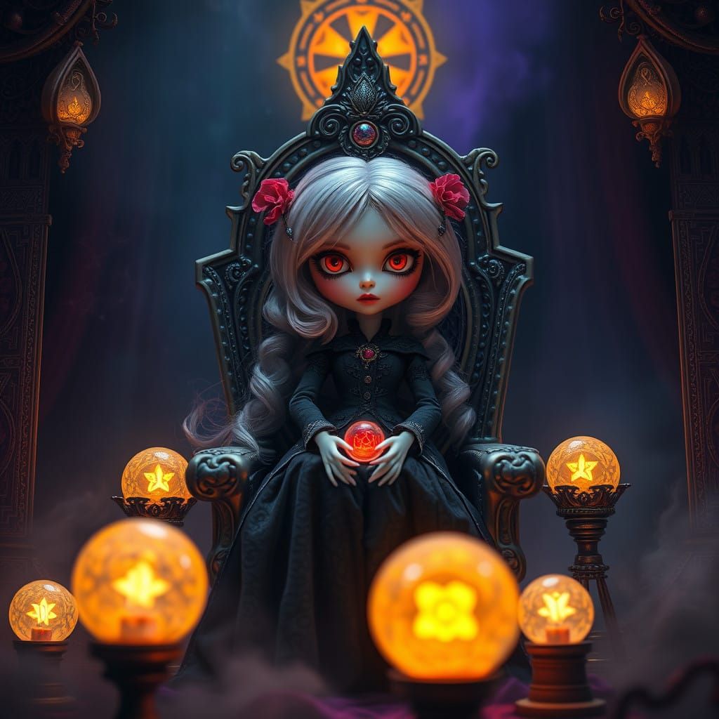 Mystical Blythe Doll as the Enigmatic High Priestess