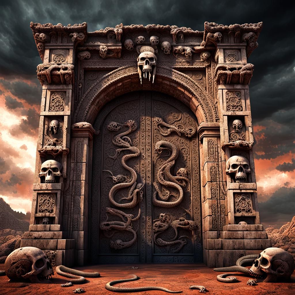 Post-Apocalyptic Doorway in Photorealistic Digital Art
