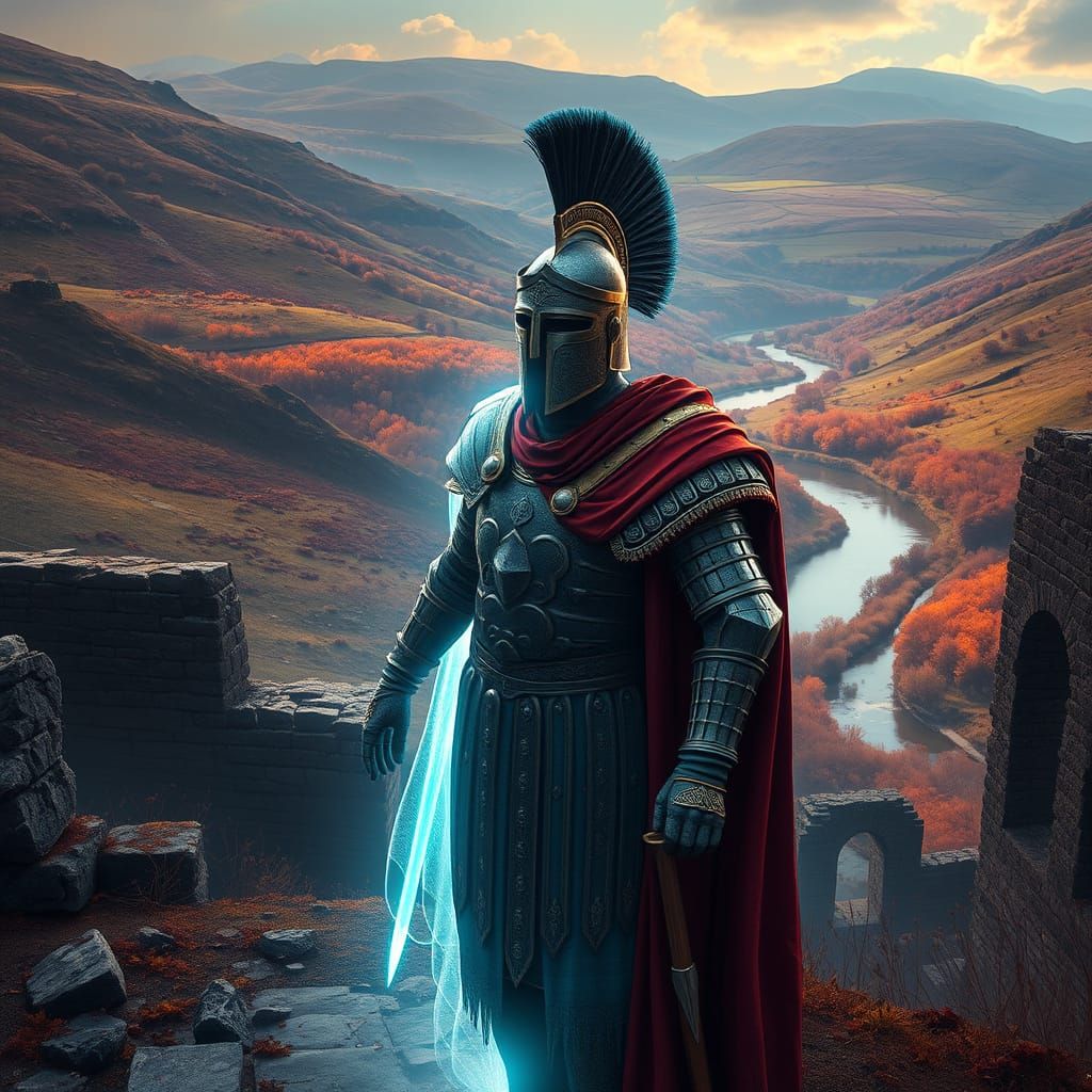 Ghostly Roman Centurion on Hadrian's Wall