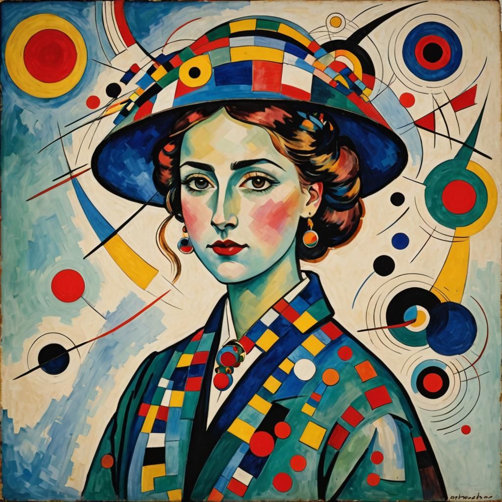 Abstract Portrait in Kandinsky Style