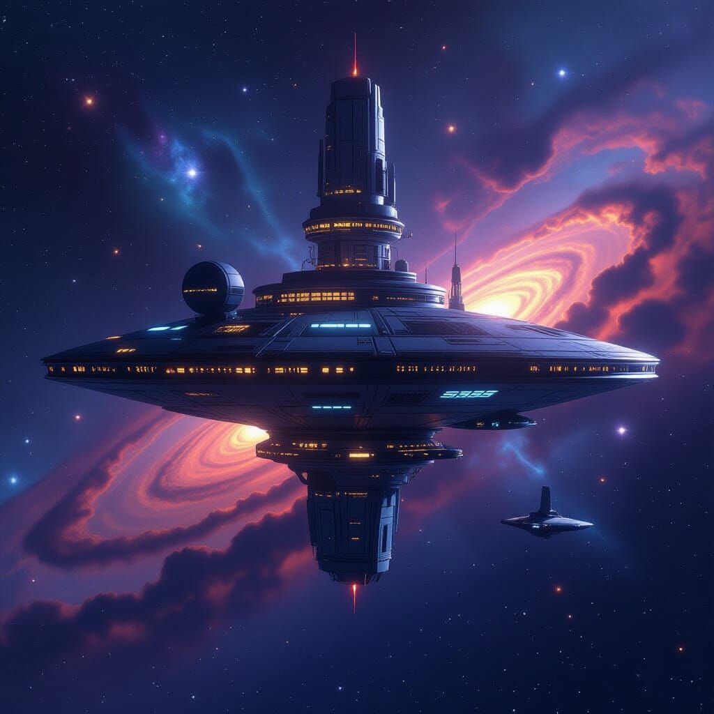 Deep Space Nine in Gamma Quadrant Nebulae