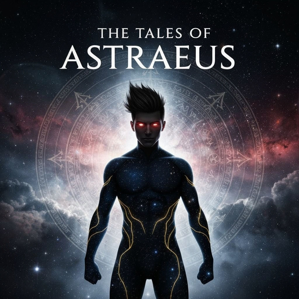 Epic Sci-Fi Fantasy Warrior Cosmic Book Cover