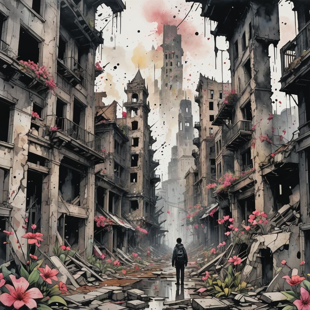 Resilient Ink Cityscape Concept Art