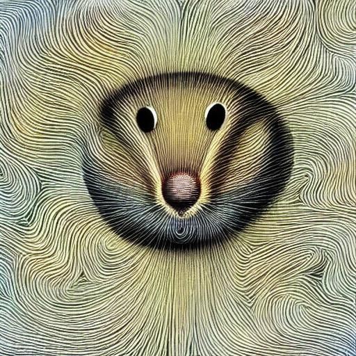 Futuristic String Mouse in Surrealist Style