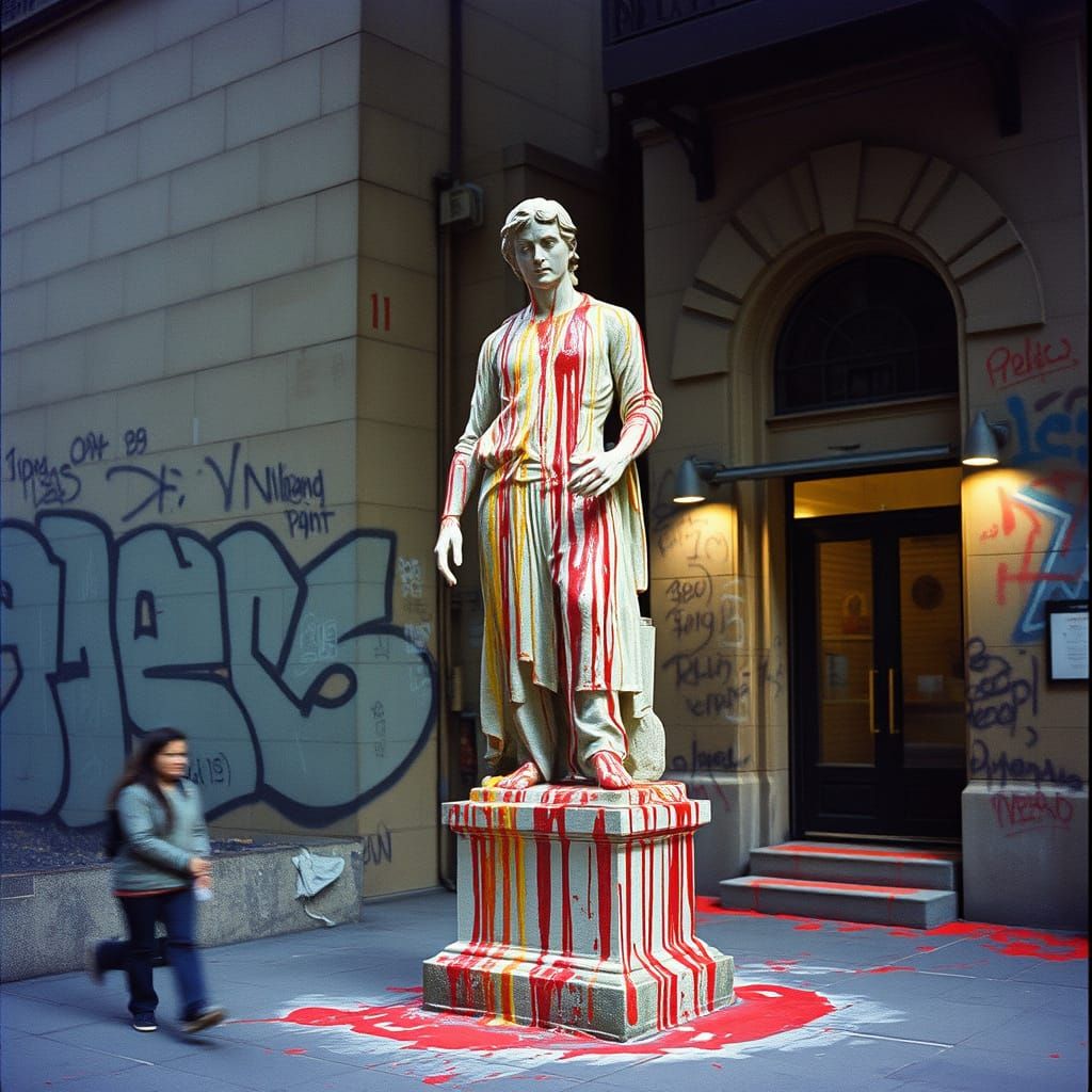 Graffiti Masterpiece in Cinematic Film Still