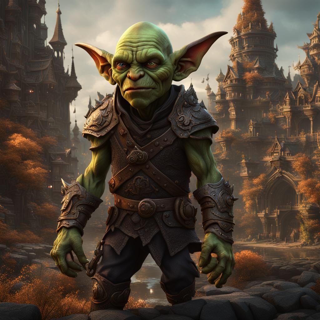 Detailed Goblin Matte Painting in Fantasy Concept Art