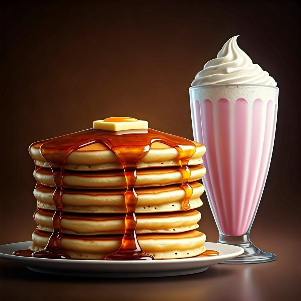 Pancakes and Milkshake in Fantasy Concept Art