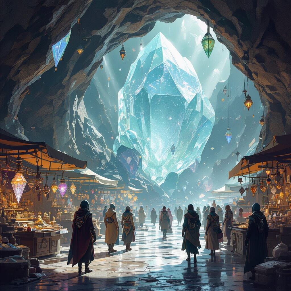 Intergalactic Bazaar in Crystalline Asteroid