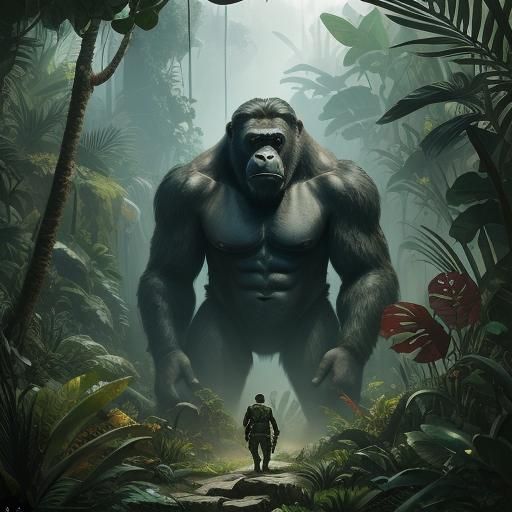 Jungle Animals: Gorilla, Leopard and Bear