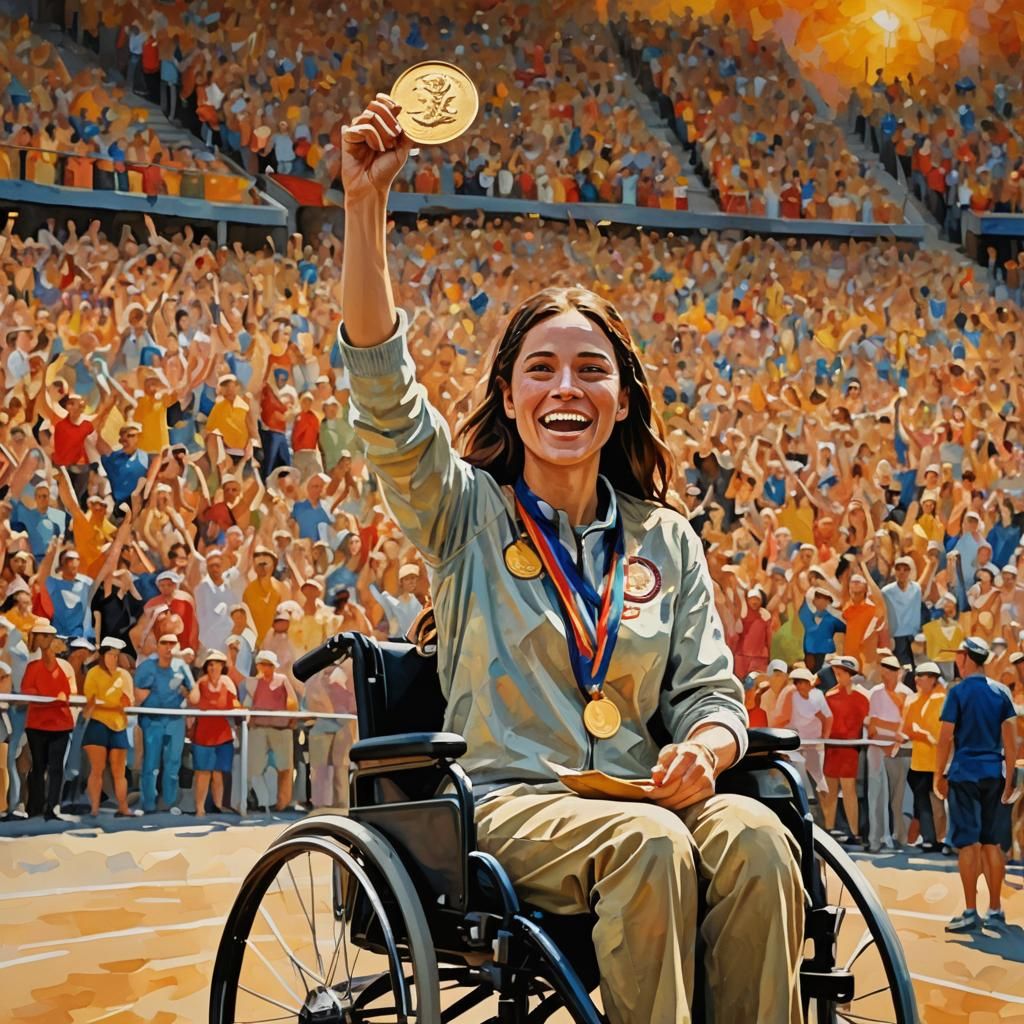 Inspirational Impasto Gouache Painting: Woman's Triumphant M...