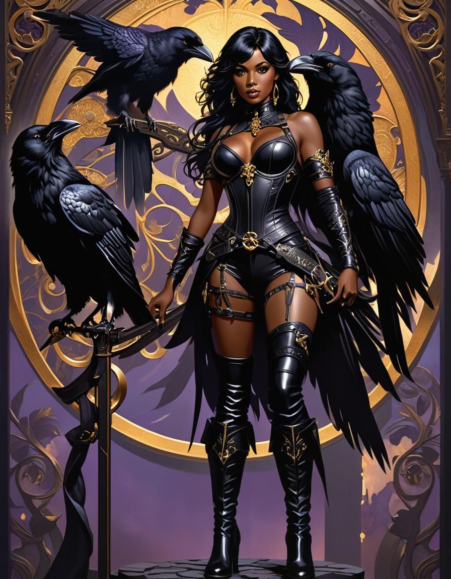 Black haired dark skinned domme with insanely long fly away ...