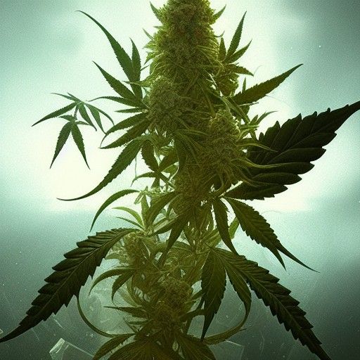 Cannabis in Dark Fantasy Style, 8K Resolution