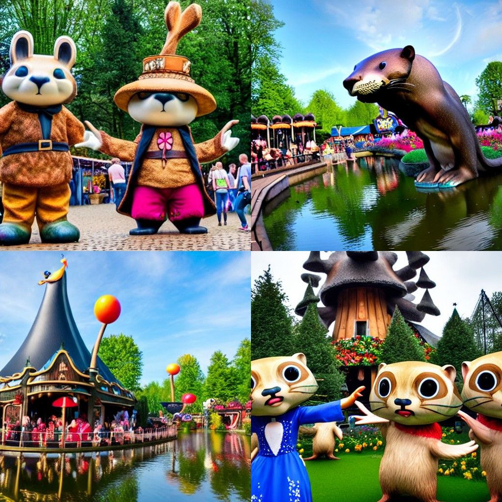 Festive Otter Village in Efteling Style