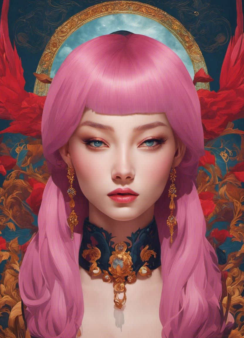 Crimson Gaze: A Vampire's Hunger in Graffiti Art