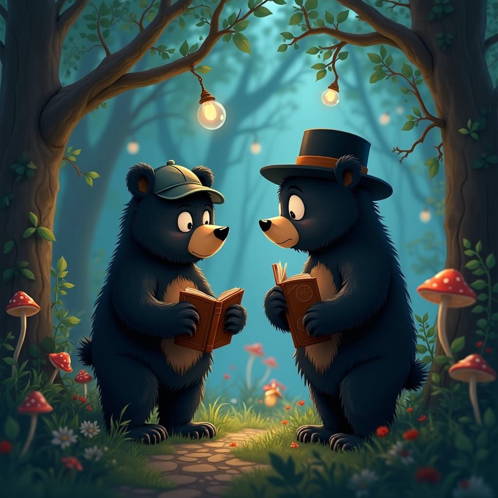 Sherlock Bear and Watson Cub Investigate Clockwork Forest