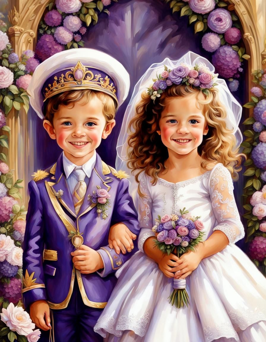 Flower Girl and Ring Boy at Princess Wedding