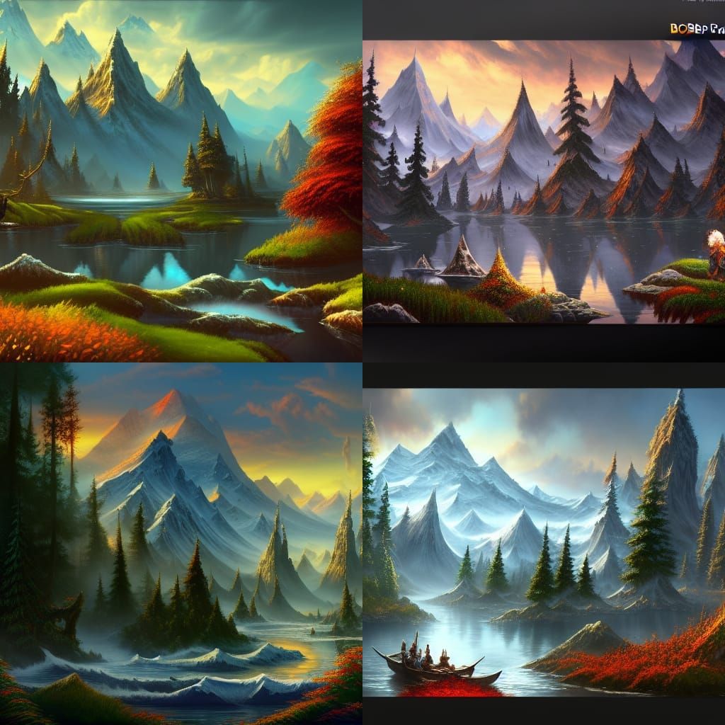 Fantastical Dwarf with Large Head: Digital Matte Painting