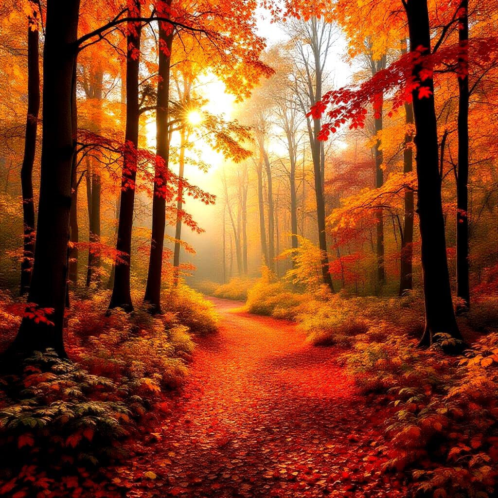 Breathtaking Autumn Forest Landscape