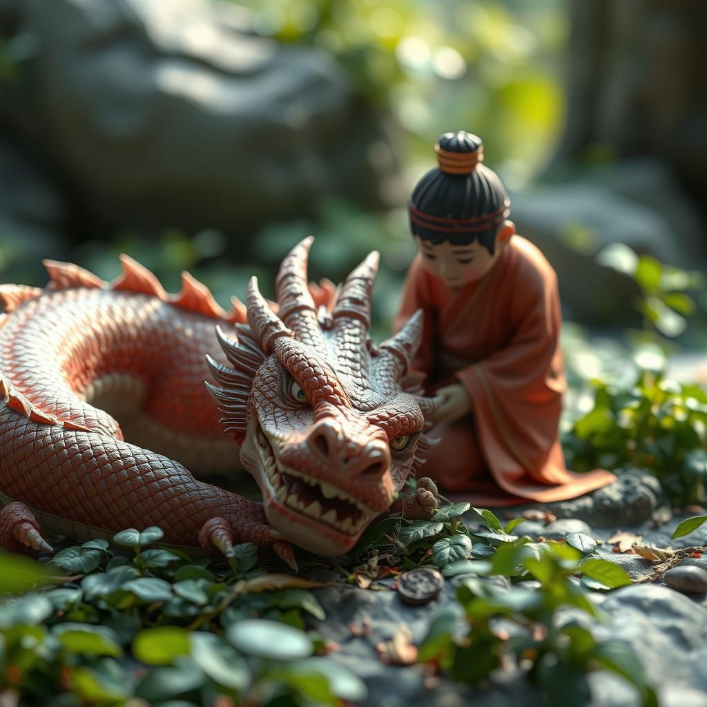 Caring for a Sick Dragon: 3D Anime Concept Art