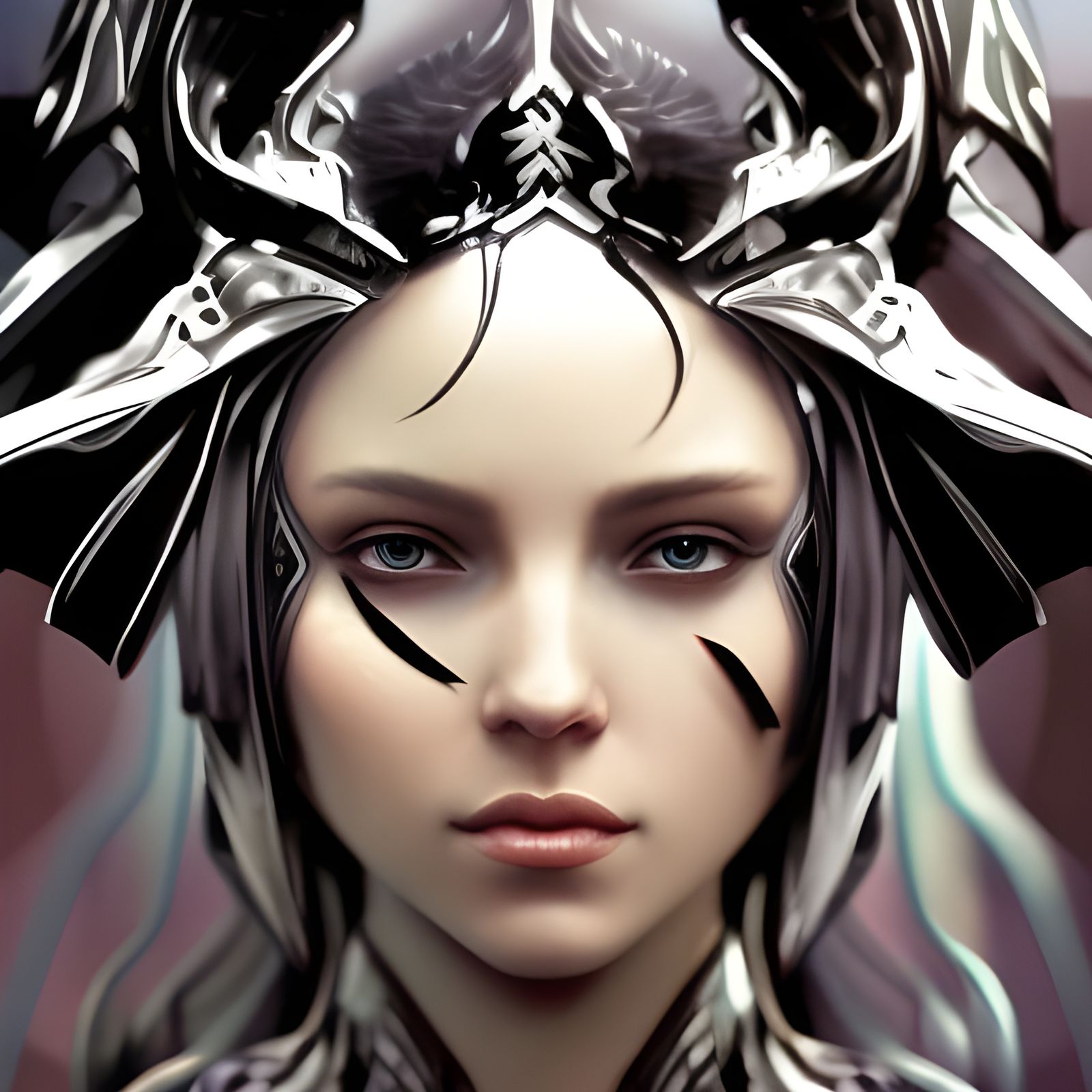 Infernal Dragon Portrait in Digital Art Style