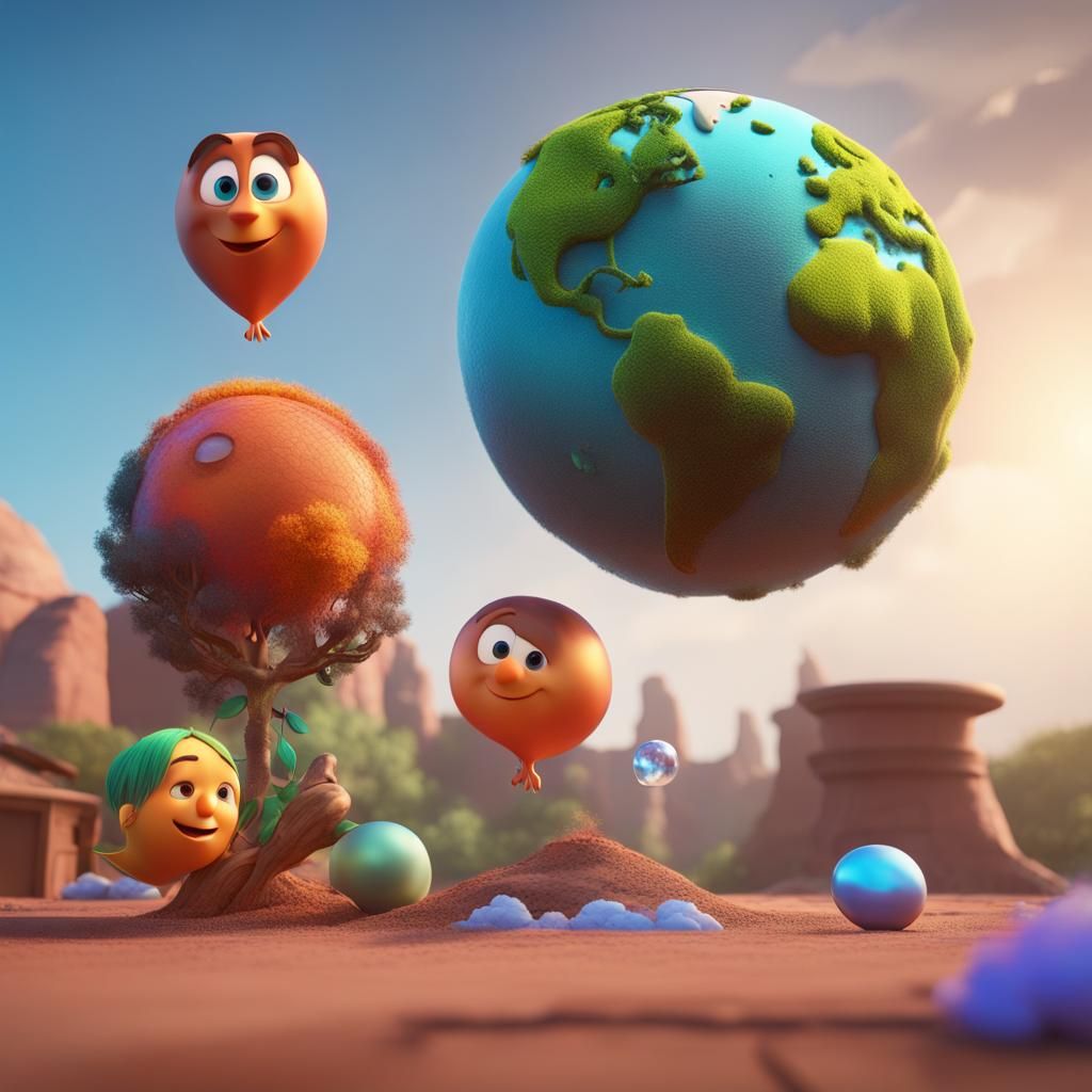 Air and Earth Elements in 3D Digital Art