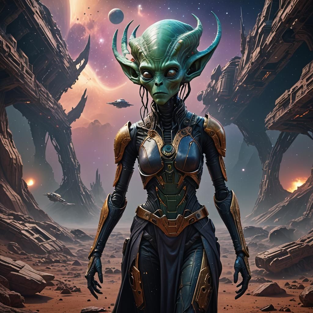 Alien Woman in a Galaxy Far Away