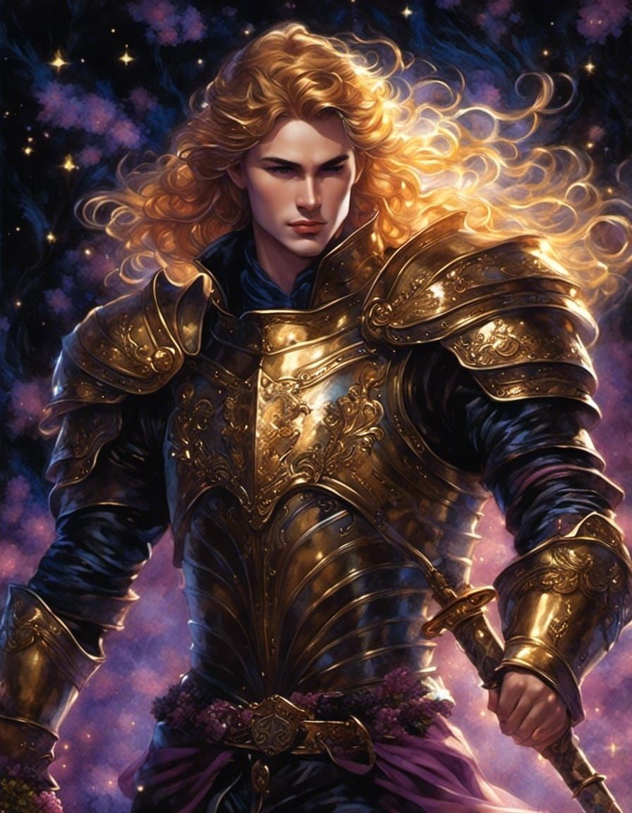 Golden Knight in Starlight: A Folklore Portrait