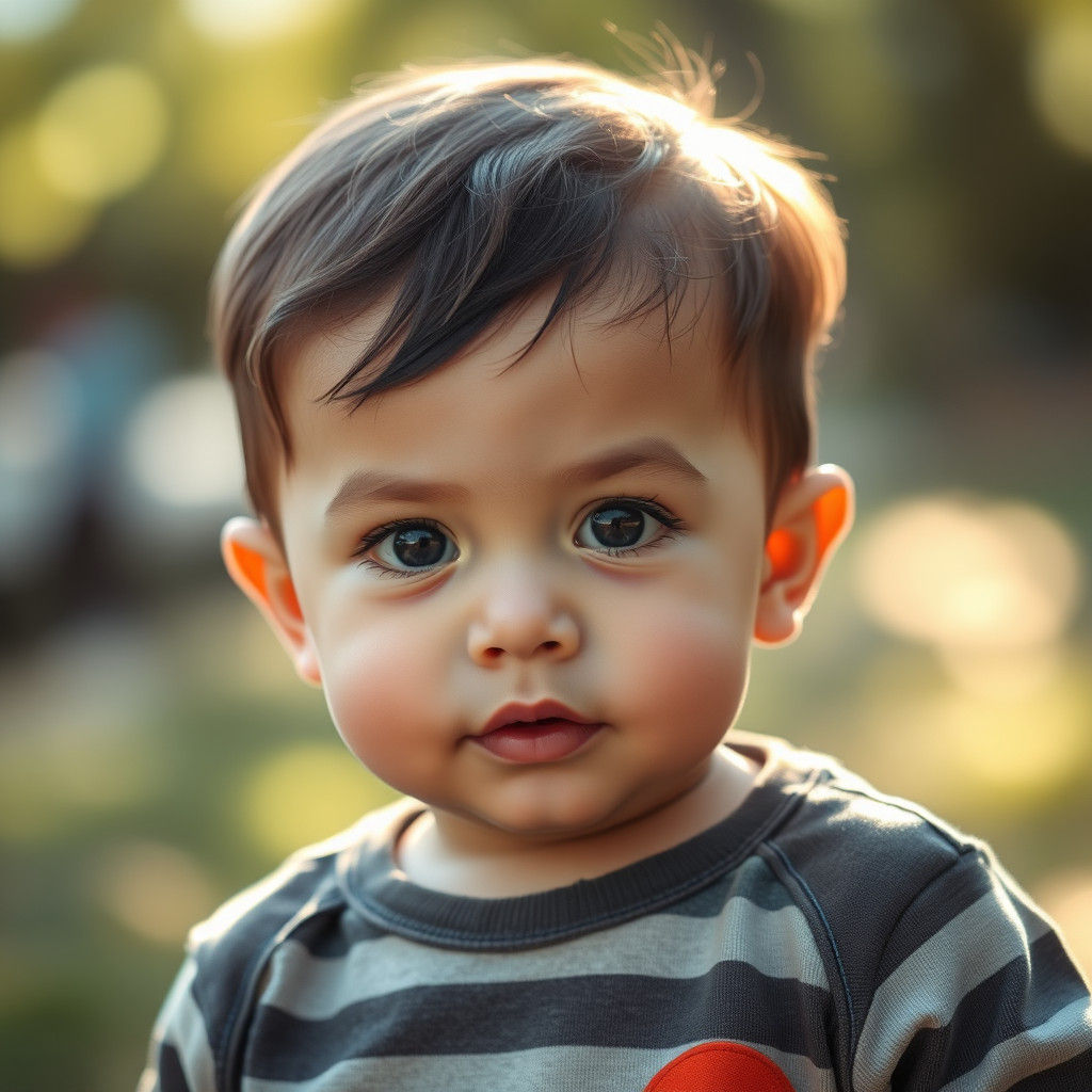 Adorable Baby Boy Portrait in Natural Light