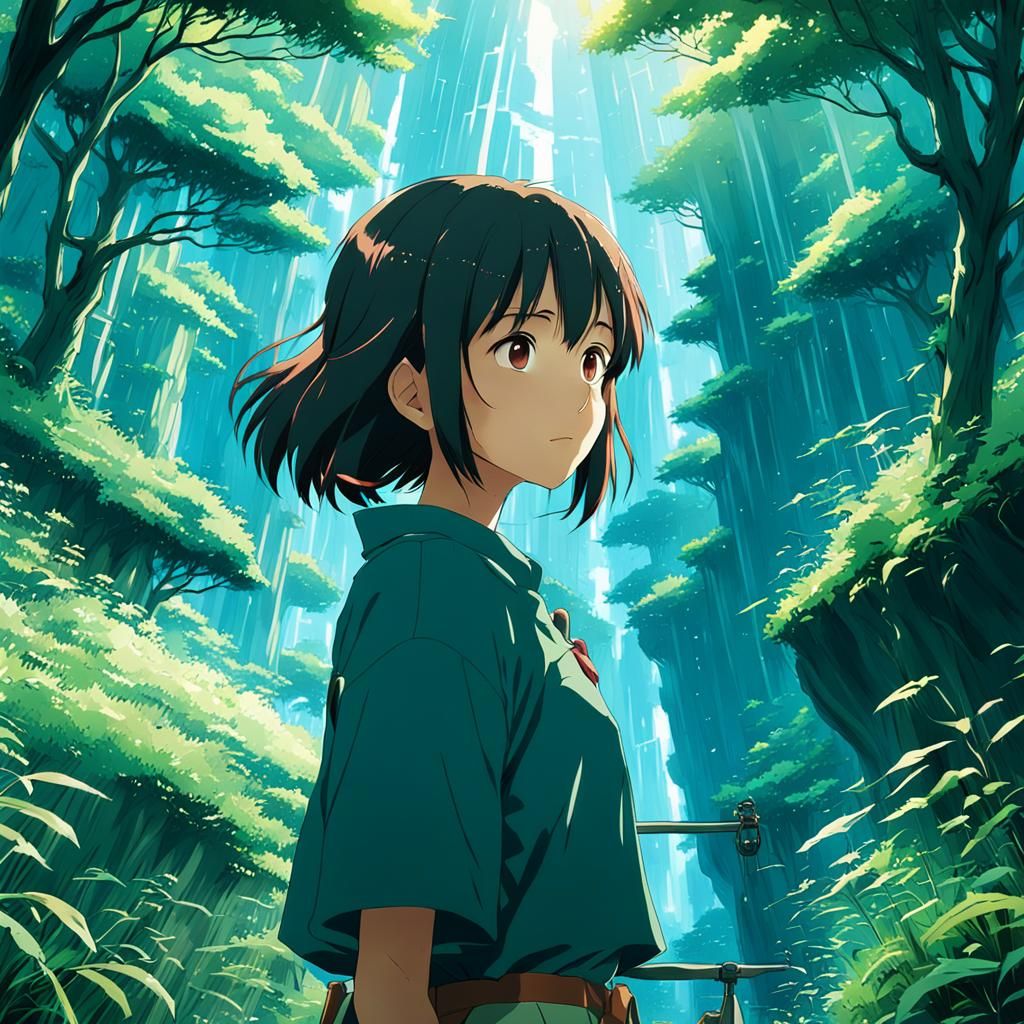 Anime Girl in Studio Ghibli Style