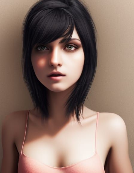 Photorealistic Emo Girl Portrait in 8K Resolution