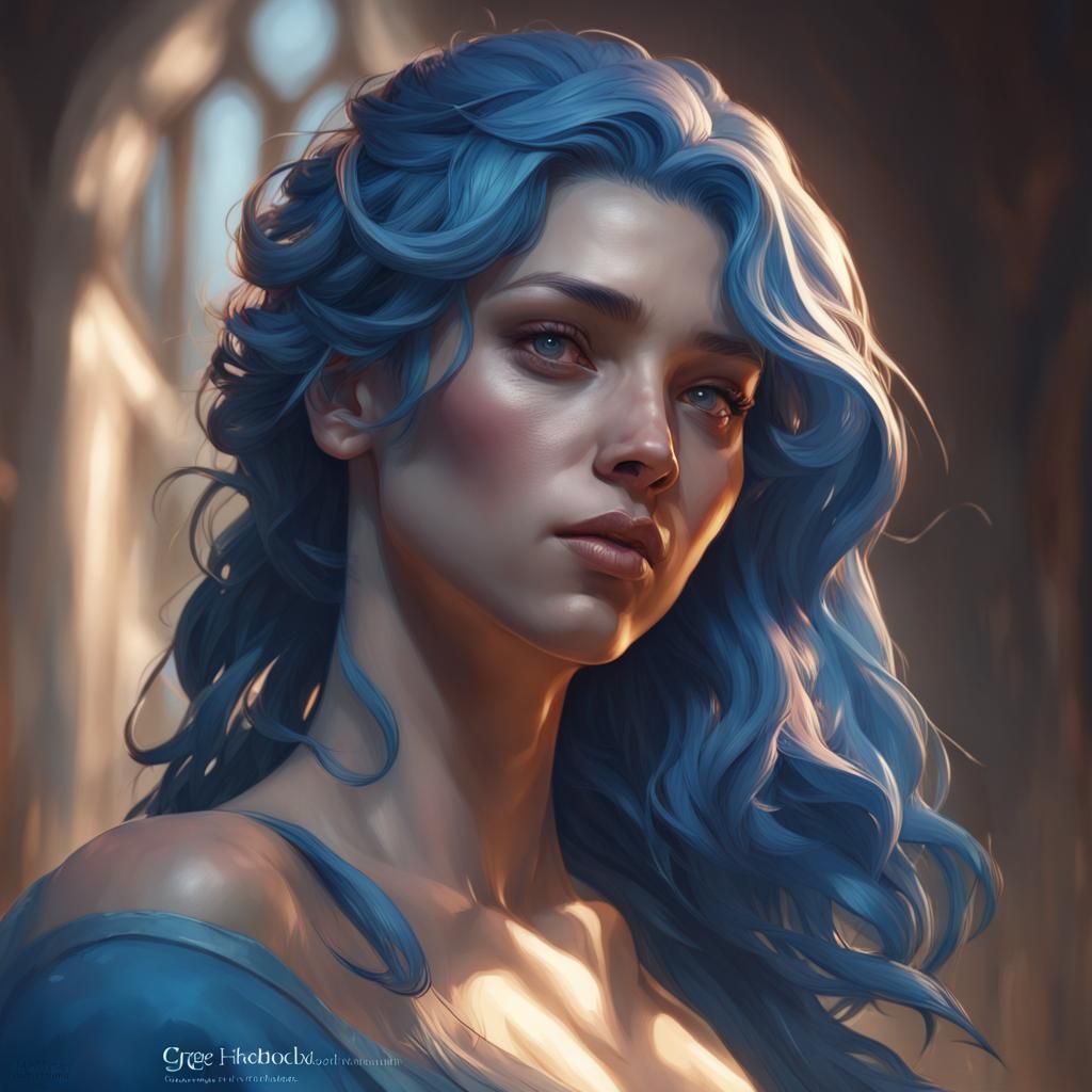 Detailed Portrait in Volumetric Lighting Style