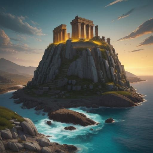 Ancient Sardinian Monument Rises from Turquoise Mediterranea...