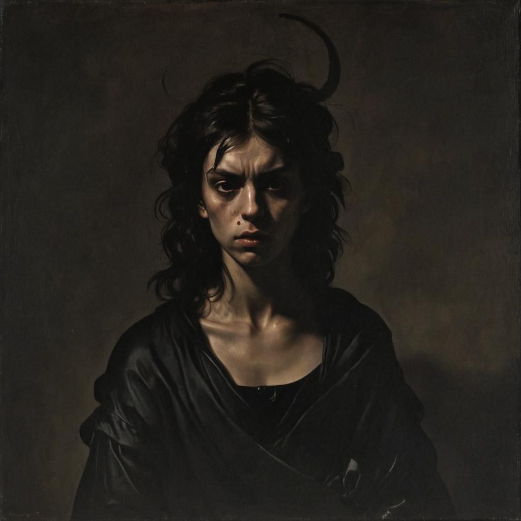 Grimdark Scene in the Style of Caravaggio