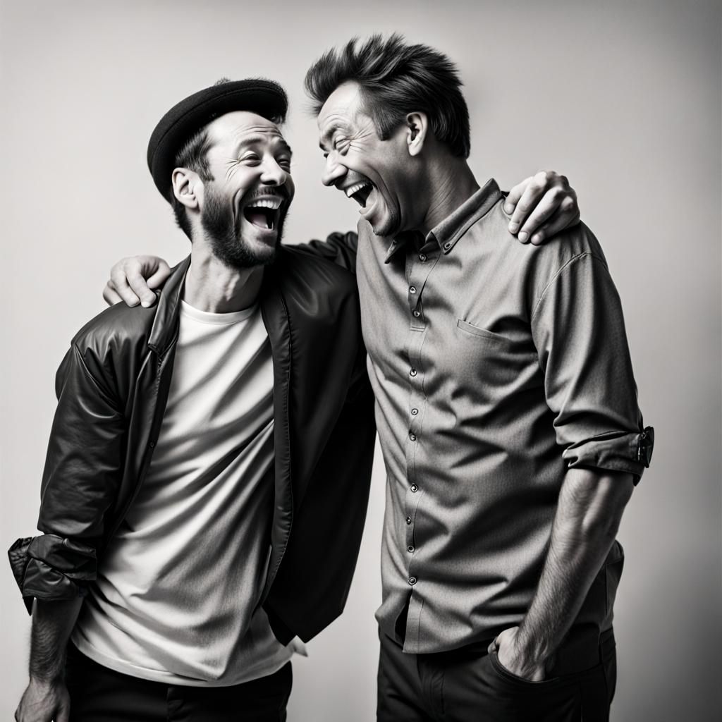 Friends Sharing a Moment of Joyful Laughter