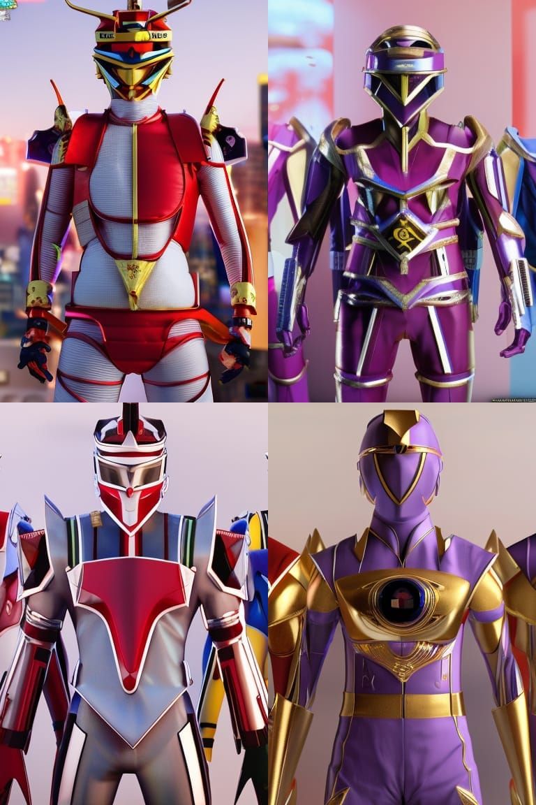 Turboranger Anime Sketch in Cyberpunk 2099 Style