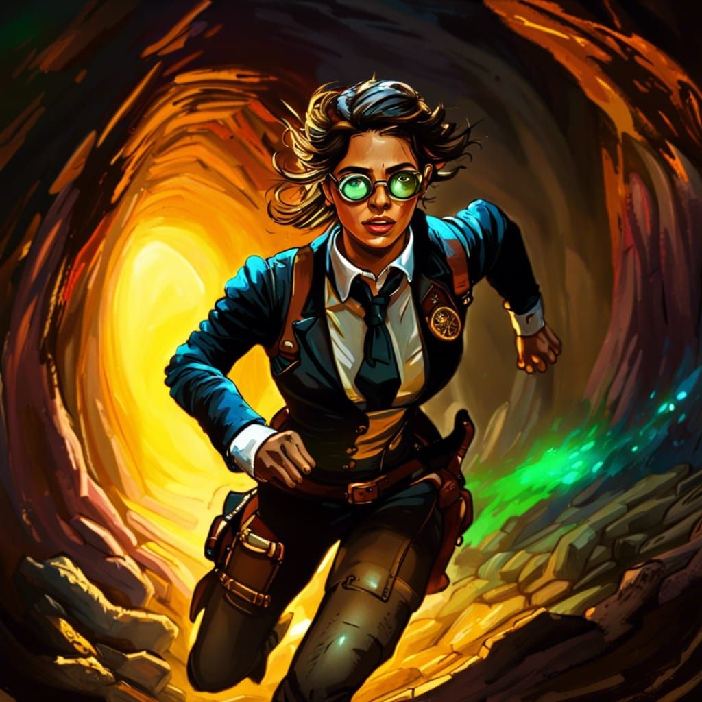 Steampunk Agent Rescue Mission: Hyperrealistic Concept Art