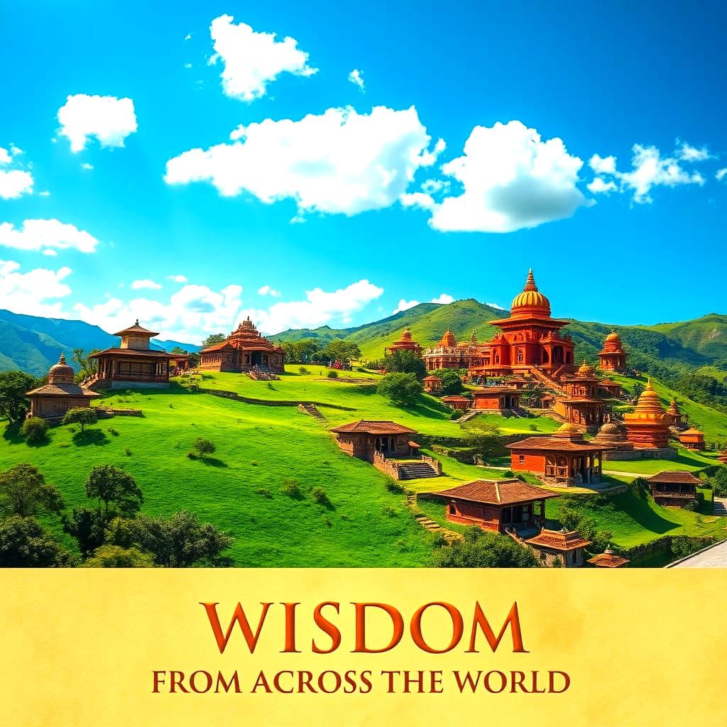 Ancient Temples in Vibrant Daylight: A Cinematic Masterpiece